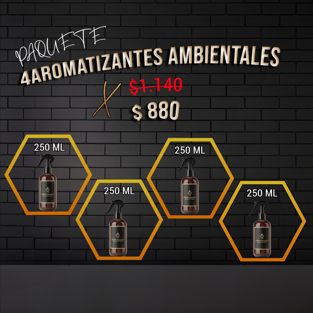 4 Aromatizantes Ambientales x $880
