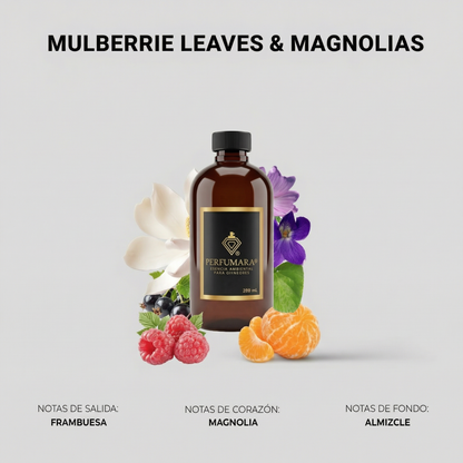 Mulberrie Leaves y Magnolias ( Frutos rojos  y magnolias)