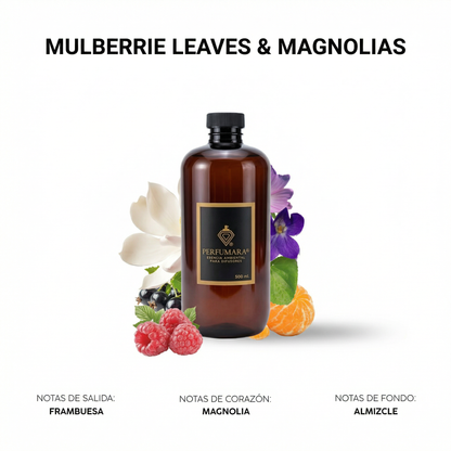 Mulberrie Leaves y Magnolias ( Frutos rojos  y magnolias)